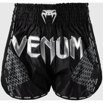 Oblečení pro bojové sporty Thai trenýrky VENUM Nexus - černo/stříbrné - VENUM-05724-128 Velikosti: L