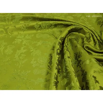 HEDVA ČESKÝ BROKÁT Luxusní brokát 160 50749 BODLÁK olivová