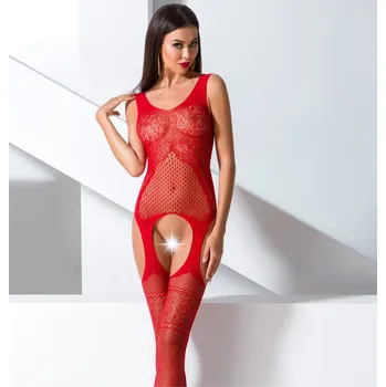 Červený bodystocking BS061