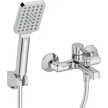 Vodovodní baterie Laveo ALITA nástěnná vanová baterie se sprchovou sadou BVA_011D