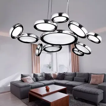 LED Závěsné svítidlo Azzardo Satellite AZ1786 111W 6600lm 3000K 80cm chromové