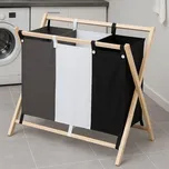 JAGO Koš na špinavé prádlo se 3 přihrádkami, 75 x 40 x 72 cm