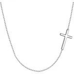 NUBIS® Stříbrný řetízek s bočním křížkem - NB-2143-46
