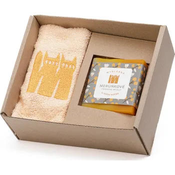 Dárková krabička Dárková krabička s ručníčkem a meruňkovým mýdlem