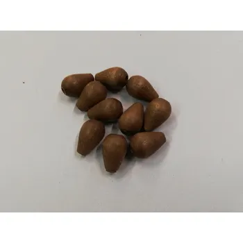 Dětské navlékací korálky Dřevěné korálky - slza tmavě hnědá - 12x8mm - 10ks
