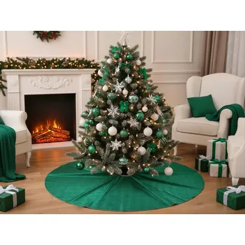 HEDVA ČESKÝ BROKÁT Podložka pod vánoční stromeček Odaska GOTIKA smaragdová