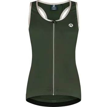 balanční kolečko Dámský cyklistický dres Rogelli ABBEY bez rukávů, khaki S