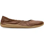 Vivobarefoot ASANA YIN BALLERINA LEATHER WOMENS TAN velikost 42 - Hnědá