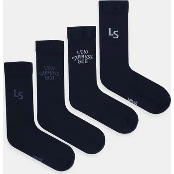 Pánské ponožky Ponožky Levi's 4-pack 37157.1305 námořnická modř 59X, vel. 43/46