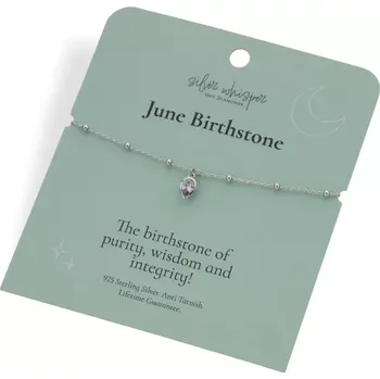 Náramek Stříbrný náramek Hot Diamonds Silver Whisper June SWB030