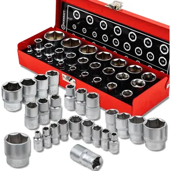 Gola sada FORCEKRAFT Sada 25 ks rázových 6hranných hlavic 1/4" a 1/2"