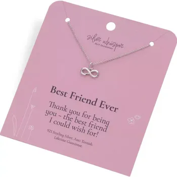 Náhrdelník Stříbrný náhrdelník Hot Diamonds Silver Whisper Best Friend Ever SWP007