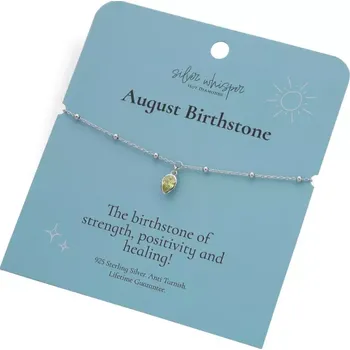 Náramek Stříbrný náramek Hot Diamonds Silver Whisper August SWB032