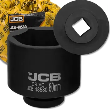 Klíč JCB Rázová hlavice 1", 80 mm, 6hranná, Cr‑Mo