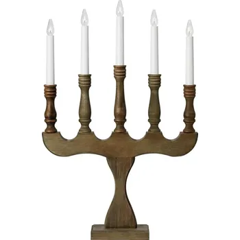 Lampička Markslöjd 706280 - Vánoční svícen SVANEHOLM 5xE10/3W/230V borovice/hnědá