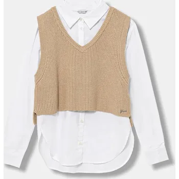 Dívčí košile Dětská košile a vesta Guess 2-pack J5BH01.WBHQ0.9BYA bílá 00X, vel. 122-125