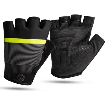 Cyklistické rukavice Cyklorukavice Rogelli HERO II, černo-reflexní žluté XL