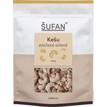 Kešu pražené, solené, 200g, Šufan