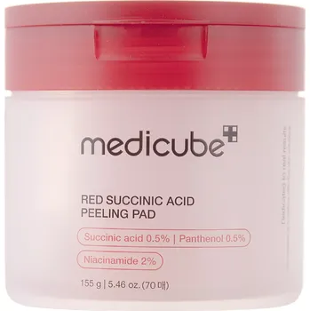 Tělový peeling Medicube - Red Succinic Acid Peeling Pad - Exfoliační polštářky na obličej - 70ks/155g