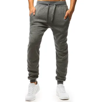 Pánské oblečení Pánské teplákové kalhoty černé Dstreet UX2395 Barva: Šedá - tmavě, Velikost: XL