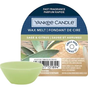 Yankee-Candle Pokojove-vune Vonny-voskZelenáSage + Citrus 22 g (2&nbsp;409,00 Kč / 1 kg)