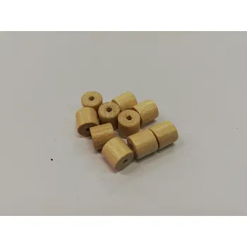 Dětské navlékací korálky Dřevěné korálky - váleček přírodní - 8x8mm - 10ks