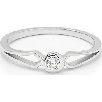 Prsten Zásnubní prsten z bílého zlata s diamantem 745224001410440754
