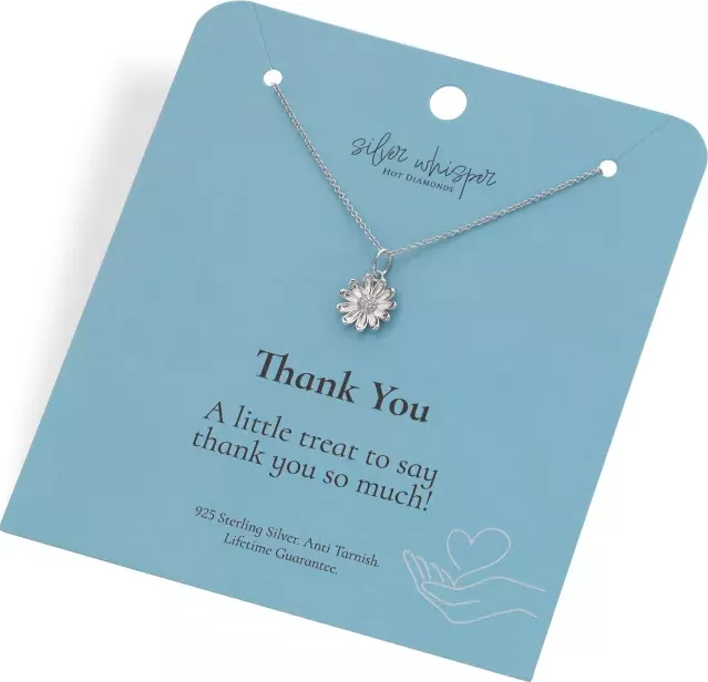 Stříbrný náhrdelník Hot Diamonds Silver Whisper Thank You SWP012