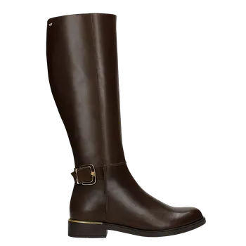 Dámské kozačky Hnědé Jezdecké Boty Z Hladké Kůže Wojas 7101152 41