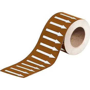 Lepicí páska HAPPY END Páska se šipkami, hnědá/bílá, 100 mm - BY 0432BA