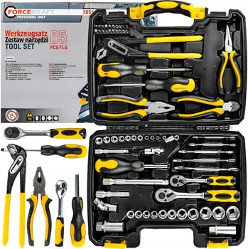 Sada nářadí FORCEKRAFT Velká sada nářadí 65 dílů s kufrem