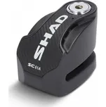 Disc lock with alarm SHAD SC61A C0S6100A čierna pin 6mm (Kotoučový zámek SC61A s ocelovým čepem o průměru 6 mm je vhodný pro většinu motocyklů a skútrů)