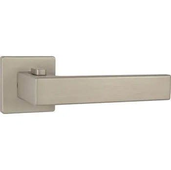 Dveřní kování TI - SQUARE - HR 4275Q 7S s uzamykáním 46 - 53 mm, bez spodní rozety, klika/klika s uzamykáním levá NP - Nikl perla (142)