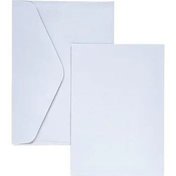 Obálka Sada obálek/kartič.Smooth - C6, bílá, sada 5+5 ks