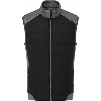 Ping Aiden Hybrid fleece pánská vesta, asphalt marl/black pánské, 3XL