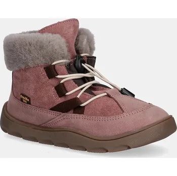 Dívčí zimní obuv Dětské semišové zimní boty Froddo ZERU TEX COSY BAREFOOT růžová barva, G3110258 G3110258.24.30 39X, EUR 29
