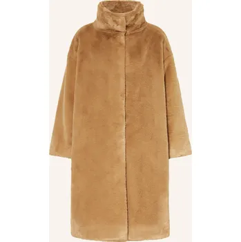 Dámský kabát Herno Dámský Kabát Z Umělé Kožešiny, světle hnědá, 40