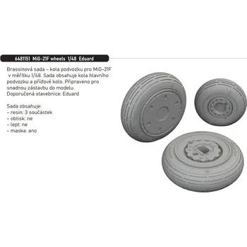 Plastikový model Eduard 1/48 MiG-21F wheels (EDUARD)