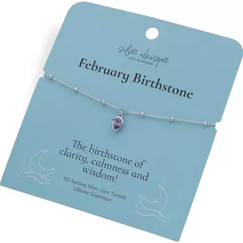 Oblečení a móda Stříbrný náramek Hot Diamonds Silver Whisper February SWB026