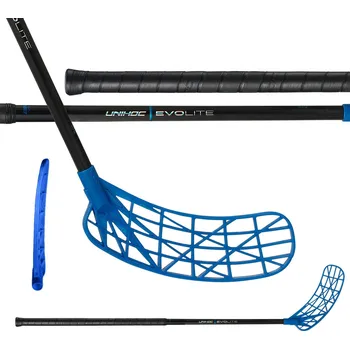 Florbalová hůl UNIHOC Evolite Slim 27 black/blue 96cm L - 96 (107) cm/Levá ruka dole