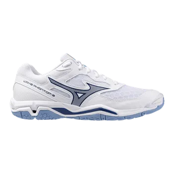 Pánská sálová obuv MIZUNO WAVE PHANTOM 3 White/BellwetherBlue/BelAirBlu 11 UK - 11 UK - 46 EUR - 30 cm