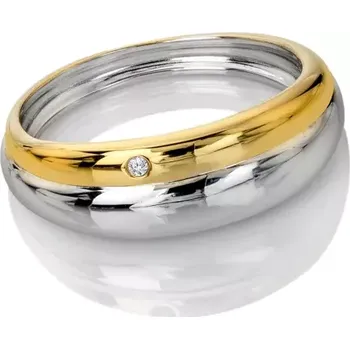 Prsten Pozlacený stříbrný prsten Hot Diamonds Droplet DR312 Obvod 54 mm