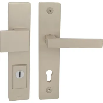 Dveřní kování TI - FORTE PLUS 3214/SQUARE 2275 - SH PZ PLUS s otvorem pro vložku, 90 mm, 84 - 90 mm, madlo/klika levá NP - Nikl perla (142)