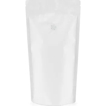 Sáček na potraviny Doypack ZIP | bílý mat | ventil obsah 75g (110 x 185 + 65 mm)