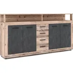 Komoda RUNA světle hnědá/antracit