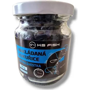 Umělá nástraha Kukuřice KS-fish Nakládaná kukuřice 125gr Ostrá švestka
