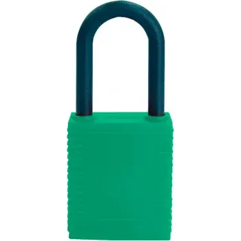 Visací zámek HAPPY END Nylonové bezpečnostní zámky s 38mm okem, zelená, 6 ks - BY C6A1D