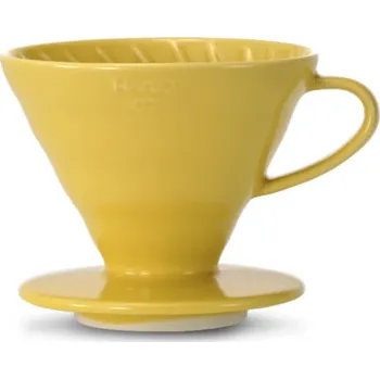 Dripper Hario keramický dripper V60-02 žlutý + 40 filtrů