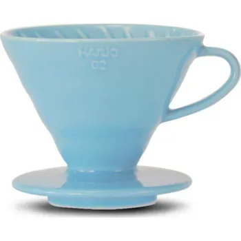 Dripper Hario keramický dripper V60-02 modrý + 40 filtrů