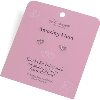 Oblečení a móda Stříbrné náušnice Hot Diamonds Silver Whisper Amazing Mum SWE006